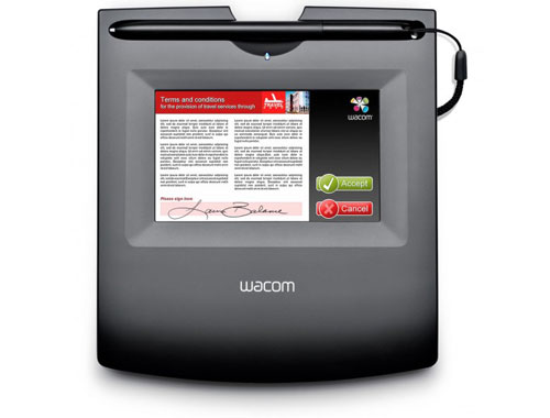 ����������� ������������ �������� Wacom STU-520 ��� �������� ��������